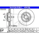ATE 24.0124-0158.1 Bremsscheiben 2 Stück RENAULT