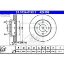 ATE 24.0124-0192.1 Bremsscheiben 2 Stück MITSUBISHI