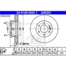 ATE 24.0128-0203.1 Bremsscheiben 2 Stück MERCEDES-BENZ