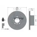 Original TEXTAR 92261903 Bremsscheiben 2 Stück hinten für MERCEDES-BENZ
