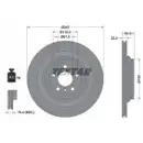 Original TEXTAR 92284003 Bremsscheiben 2 Stück hinten für MERCEDES-BENZ