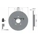 Original TEXTAR 92181005 Bremsscheiben 2 Stück hinten für DODGE