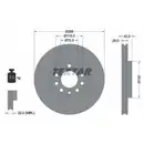 TEXTAR 92075603 Bremsscheiben 2 Stück SAAB