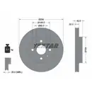 TEXTAR 92204503 Bremsscheiben 2 Stück DAIHATSU