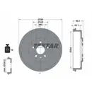 TEXTAR 94039500 Bremstrommeln 2 Stück hinten CHEVROLET
