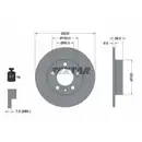 Textar Bremsenset Scheiben 230 mm voll Bremsbeläge Warnkontakt hinten Polo 9N