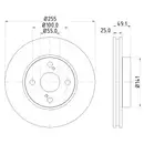 Mintex MDC1586 Bremsscheiben 2 Stück für TOYOTA