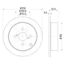 Mintex MDC1678 Bremsscheiben 2 Stück TOYOTA