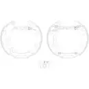 Bremsbackensatz Textar 84077200 Shoe Kit Pro für Citroën für Peugeot Hinterachse