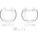 Bremsbackensatz Textar 84077201 Shoe Kit Pro für Citroën für Peugeot Hinterachse