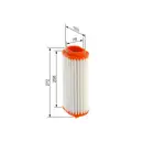 Luftfilter Bosch F 026 400 578 für Hyundai