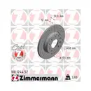 Original ZIMMERMANN 100.1244.52 Bremsscheiben 2 Stück für AUDI