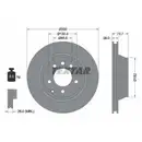 TEXTAR 92122003 Bremsscheiben 2 Stück PORSCHE