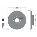 TEXTAR 92164703 Bremsscheiben 2 Stück für HYUNDAI