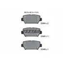 Bremsbelagsatz Scheibenbremse Textar 2299401 Q+ für Mitsubishi Hinterachse