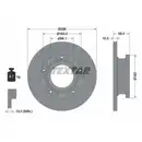 TEXTAR 93260703 Bremsscheiben 2 Stück hinten für FORD