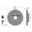 TEXTAR 92257703 Bremsscheiben 2 Stück TOYOTA