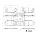 FEBI BILSTEIN 179955 Bremsbelagsatz für MAZDA