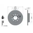 Textar Bremsenset Bremsscheiben Ø255 voll Bremsbeläge hinten Audi Seat
