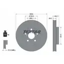TEXTAR 92077500 Bremsscheiben 2 Stück vorne für TOYOTA