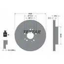 Original TEXTAR 92057300 Bremsscheiben 2 Stück vorne für MERCEDES-BENZ