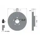 Original TEXTAR 92257505 Bremsscheiben 2 Stück vorne für MERCEDES-BENZ