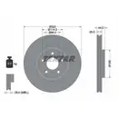Original TEXTAR 92222003 Bremsscheiben 2 Stück vorne für NISSAN