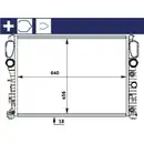 Kühler Motorkühlung Mahle CR 512 000S Behr für Mercedes Benz für Mercedes Benz