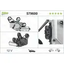 VALEO 579600 Wischermotor Heck