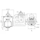 Federbalg Luftfederung Febi Bilstein 38509 für Volvo Hinterachse Links