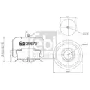FEBI BILSTEIN 35679 Luftfederbalg für MERCEDES-BENZ