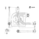 Lenker Radaufhängung Febi Bilstein 186640 für Citroën Vorderachse Rechts