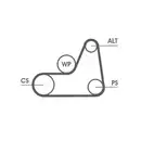 CONTINENTAL CTAM 6PK1042 ELAST Keilrippenriemen