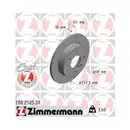 ZIMMERMANN 200.2505.20 Bremsscheiben 2 Stück NISSAN