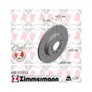 Original ZIMMERMANN 600.3213.52 Bremsscheiben 2 Stück für VW