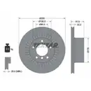 Original TEXTAR 92261903 Bremsscheiben 2 Stück hinten für MERCEDES-BENZ