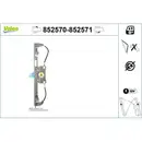 Fensterheber Valeo 852570 für Fiat Vorne Links