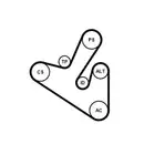 Keilrippenriemensatz Continental Ctam 6PK1710K1 für Citroën für Peugeot