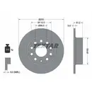 Textar Bremsenset Bremsscheiben Ø253 voll Bremsbeläge hinten VW Audi Skoda Seat