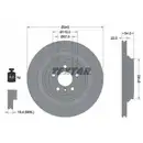 Original TEXTAR 92284003 Bremsscheiben 2 Stück hinten für MERCEDES-BENZ