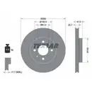 Original TEXTAR 92292103 Bremsscheiben 2 Stück vorne für RENAULT