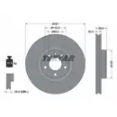 TEXTAR 92132305 Bremsscheiben 2 Stück vorne für AUDI