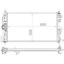 Kühler Motorkühlung Mahle CR 1238 000S Behr für Opel für Vauxhall für Chevrolet