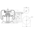 FEBI BILSTEIN 39870 Luftfederbalg für MERCEDES-BENZ