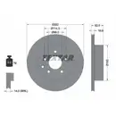 TEXTAR 92144003 Bremsscheiben 2 Stück hinten NISSAN