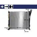Kühler Motorkühlung Mahle CR 847 000S Behr für Hyundai für Kia