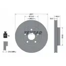 TEXTAR 92257703 Bremsscheiben 2 Stück TOYOTA