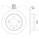 Mintex MDC2055 Bremsscheiben 2 Stück für KIA