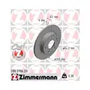 Zimmermann 280.3186.20 Bremsscheiben 2 Stück HONDA