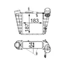 Ladeluftkühler Mahle CI 298 000S Behr für Audi für Seat für Skoda für VW